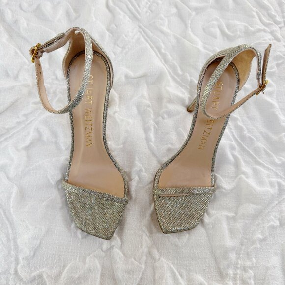 Stuart Weitzman Nudistcurve Ankle Strap Sandal Size 7.5 - Picture 4 of 11